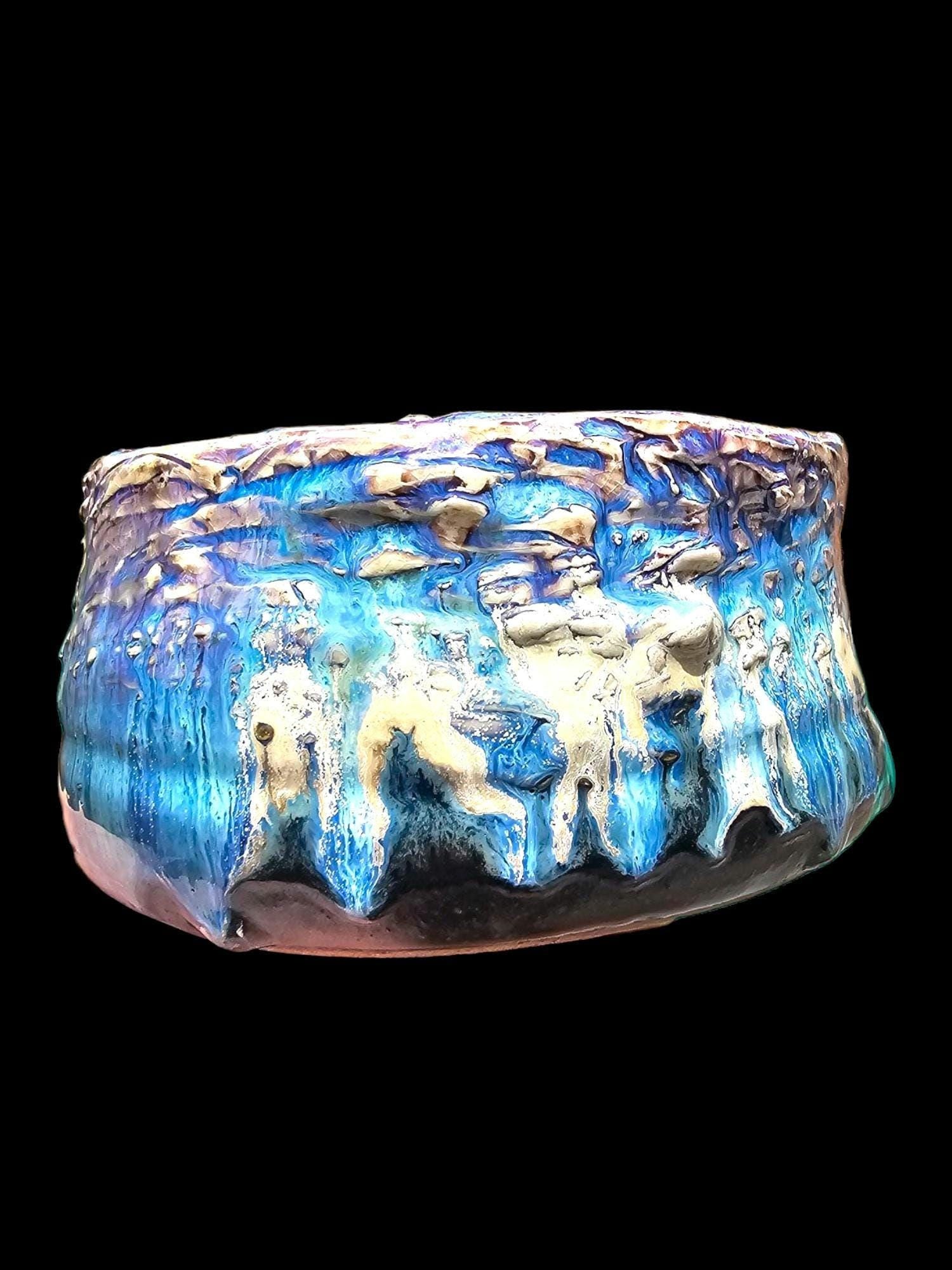 Handmade Ceramic Sculptural Bowl: Glacier Art Pottery Centerpiece