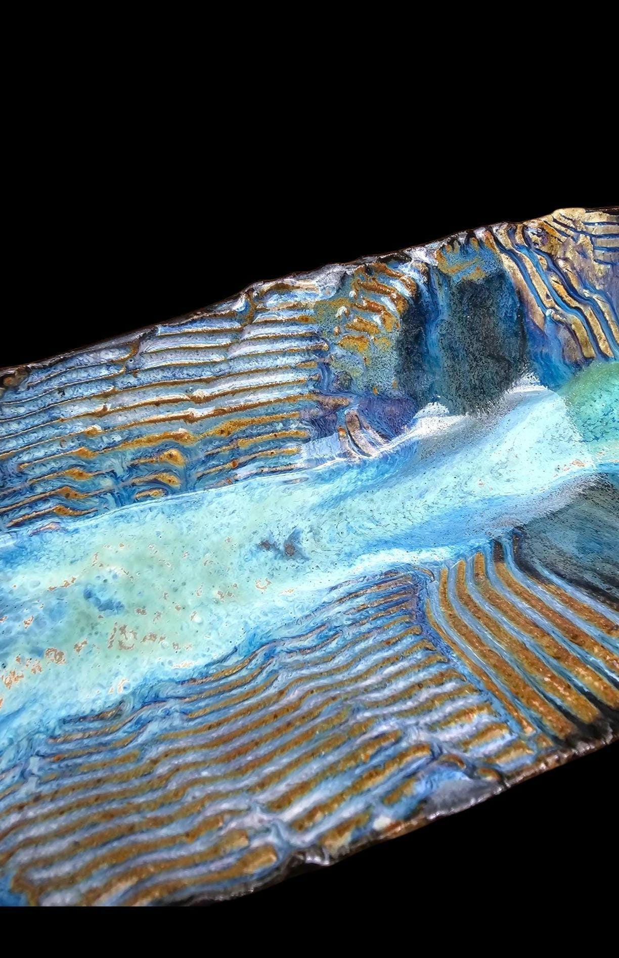 Large Abstract Ceramic Sculpture: Lin Kensington Studio Art (18 inch)