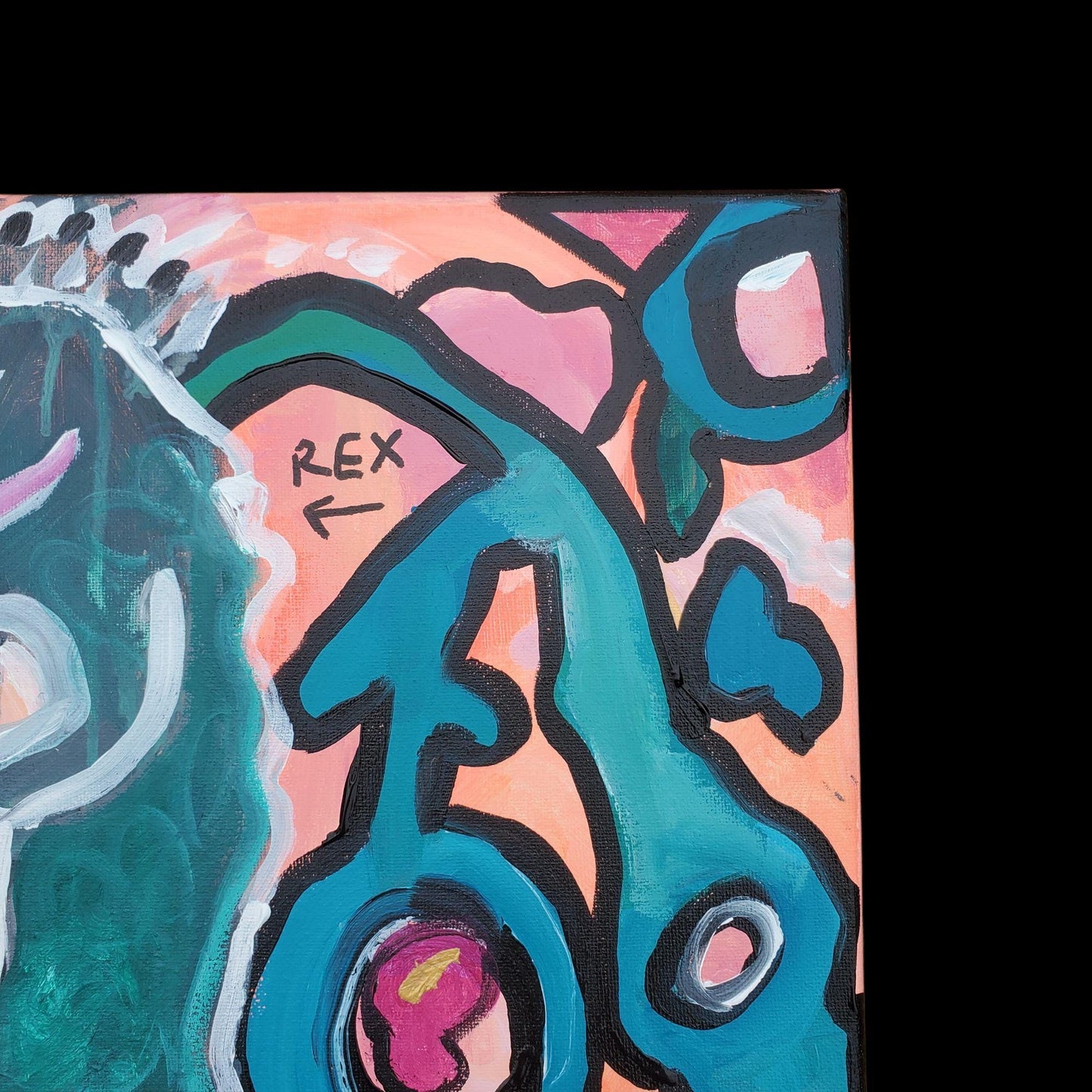 Stegosaurus Art: Whimsical Dinosaur Painting, Fries & Graffiti Pop Art