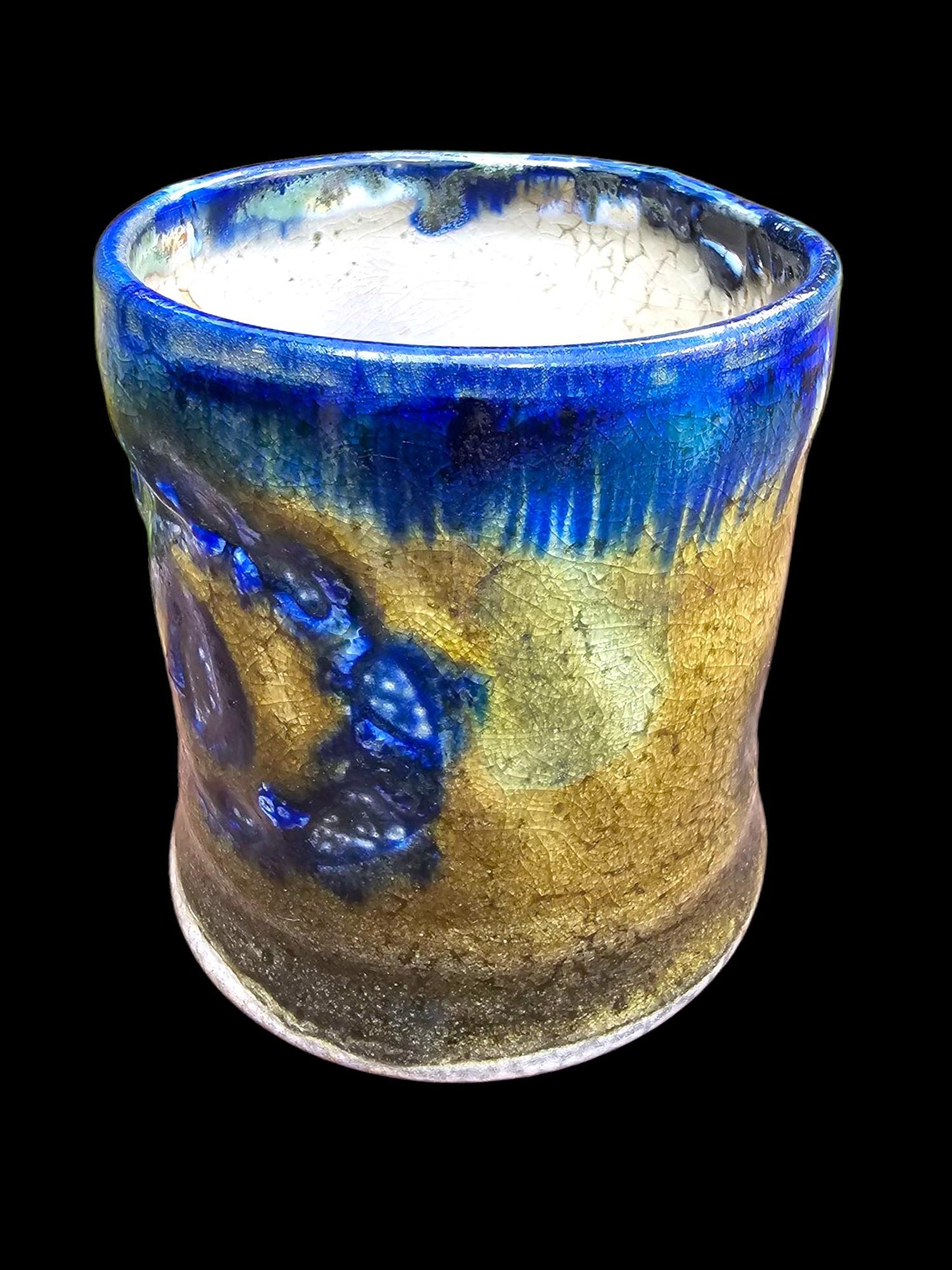 Soda Fired Shino Glazed Ceramic Cup: Handmade Pottery, Earth Tones
