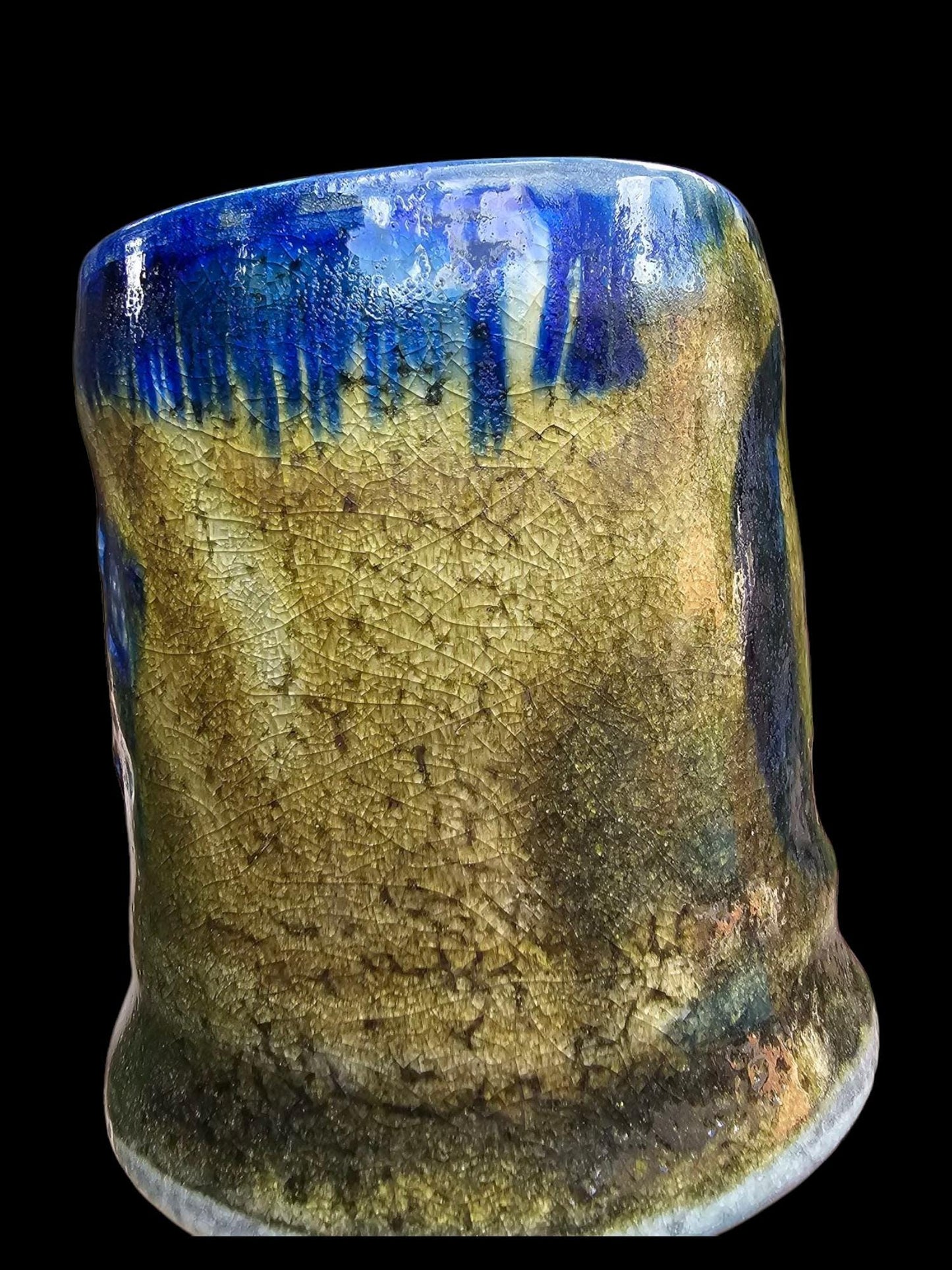 Soda Fired Shino Glazed Ceramic Cup: Handmade Pottery, Earth Tones