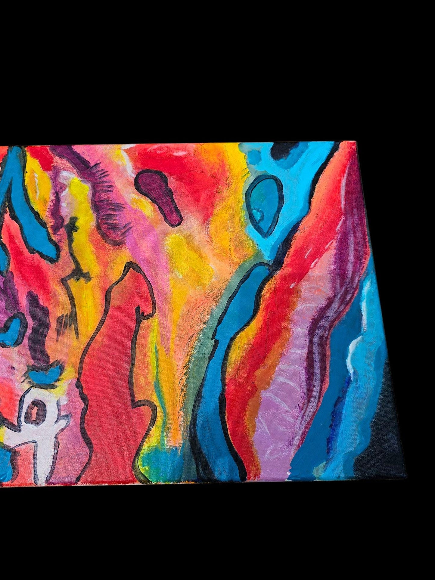 Original Acrylic Painting on Canvas: Vibrant Abstract Impressionist Art