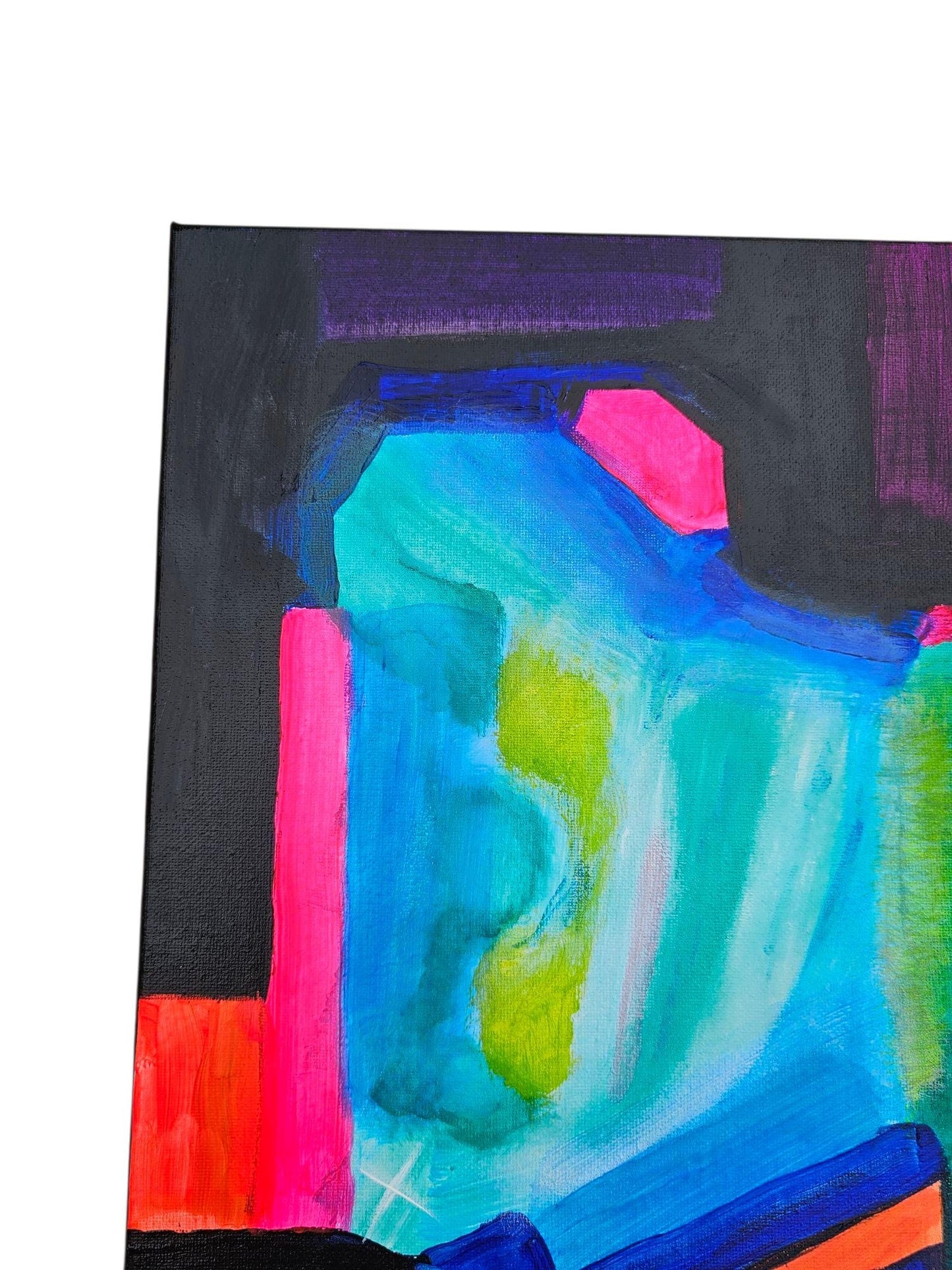Original Acrylic Painting on Canvas: Abstract Geometric Art, 11x14