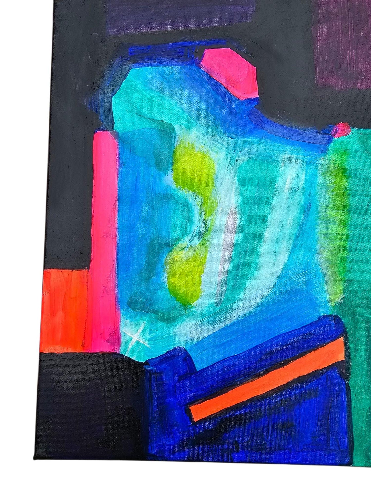 Original Acrylic Painting on Canvas: Abstract Geometric Art, 11x14