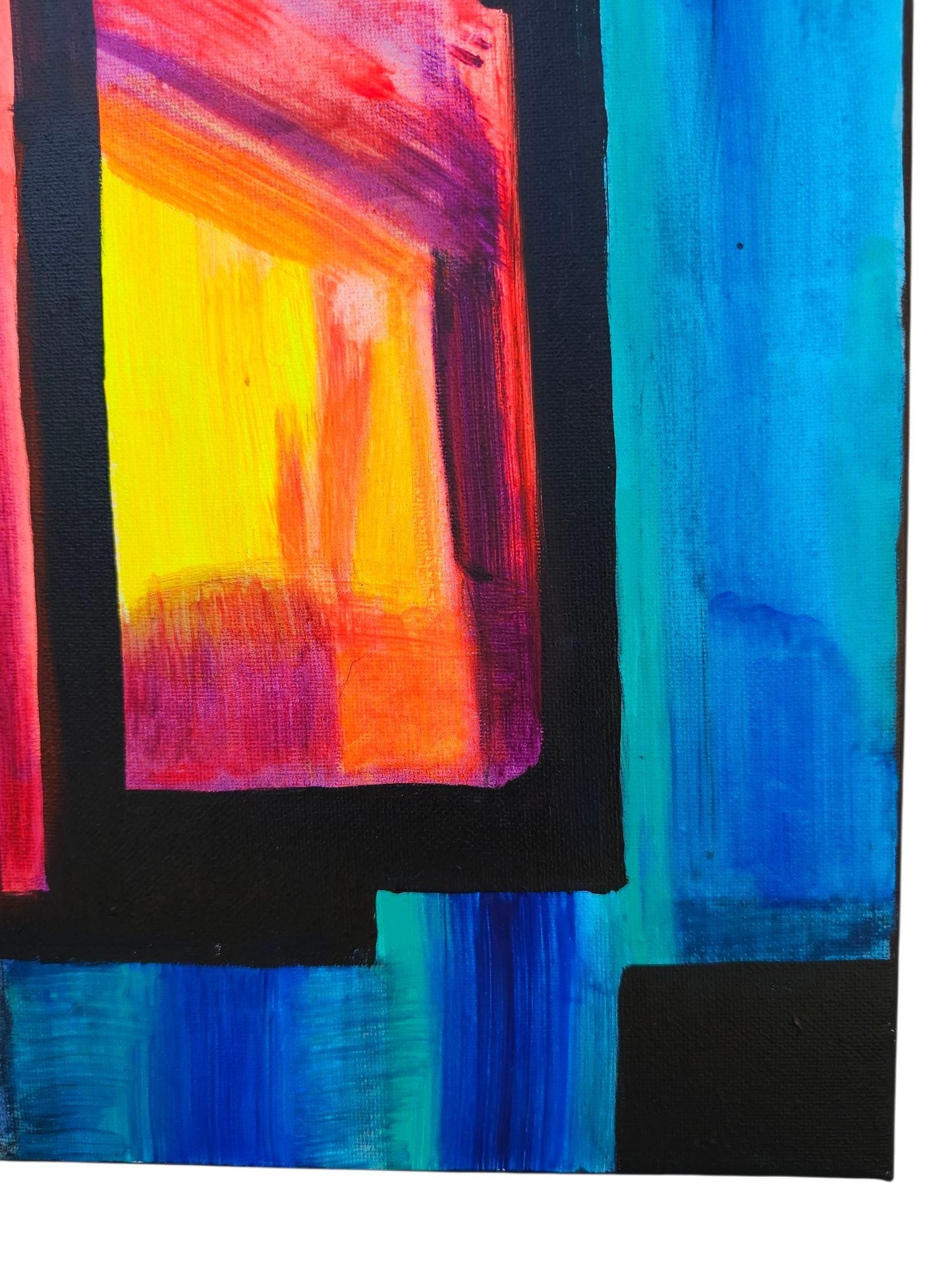 Original Acrylic Abstract Painting: Vibrant Psychedelic Impressionist Art