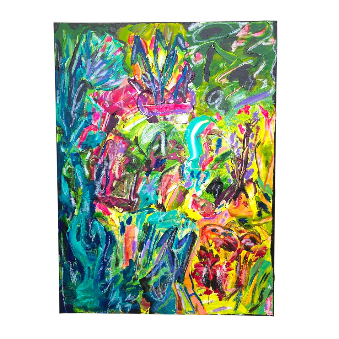 Original Acrylic Painting on Canvas: Abstract Expressionist Art, 18x24