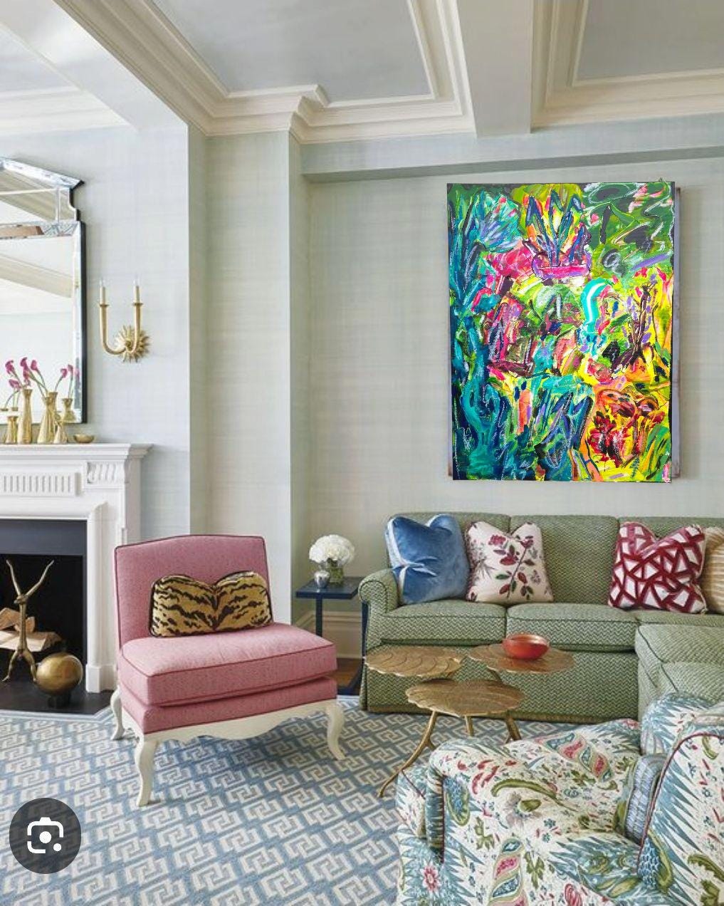 Original Acrylic Painting on Canvas: Abstract Expressionist Art, 18x24