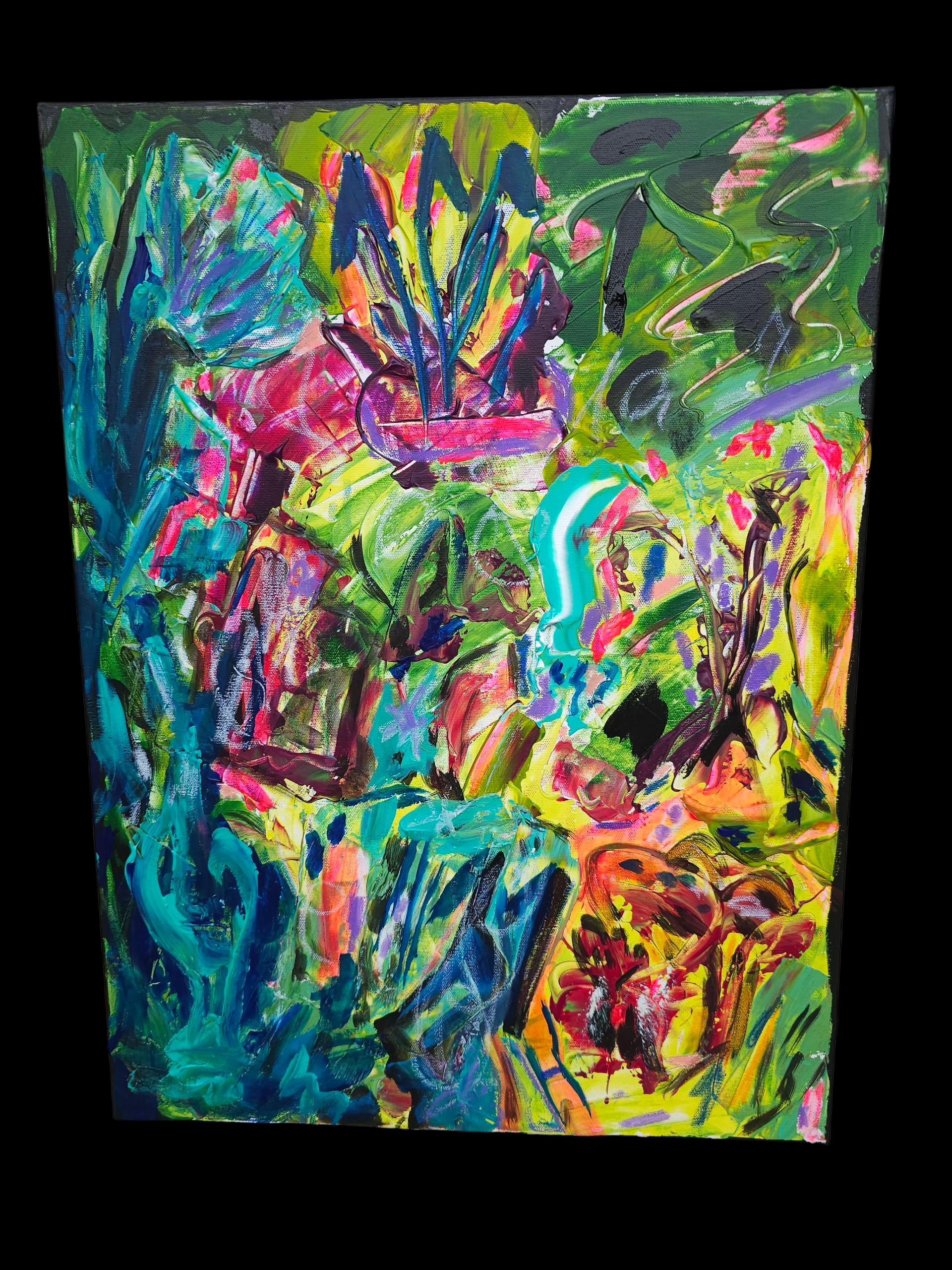 Original Acrylic Painting on Canvas: Abstract Expressionist Art, 18x24