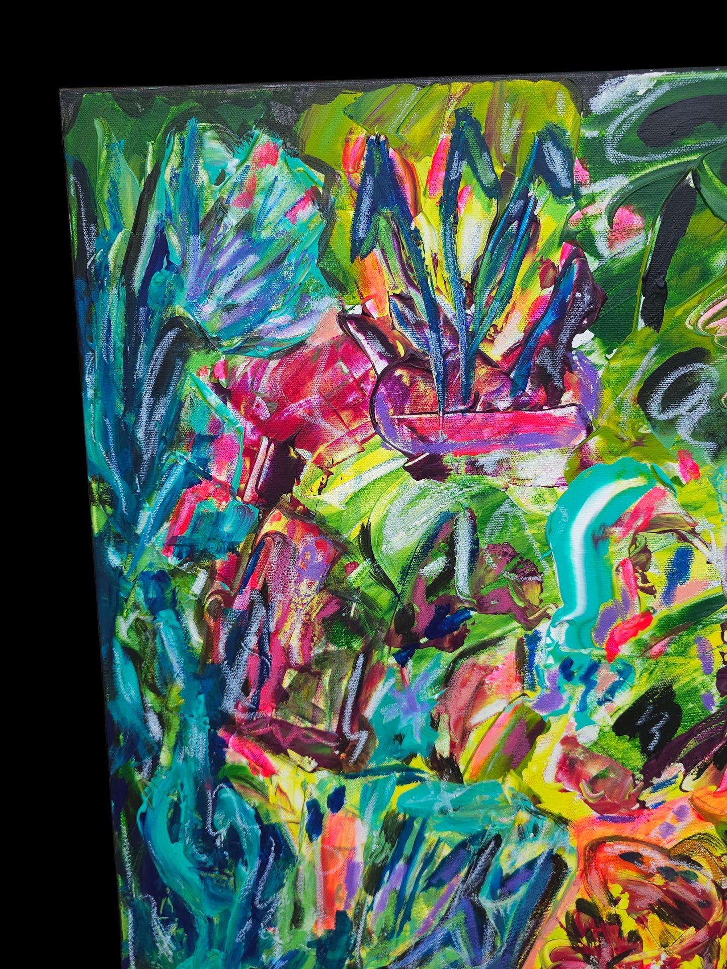 Original Acrylic Painting on Canvas: Abstract Expressionist Art, 18x24
