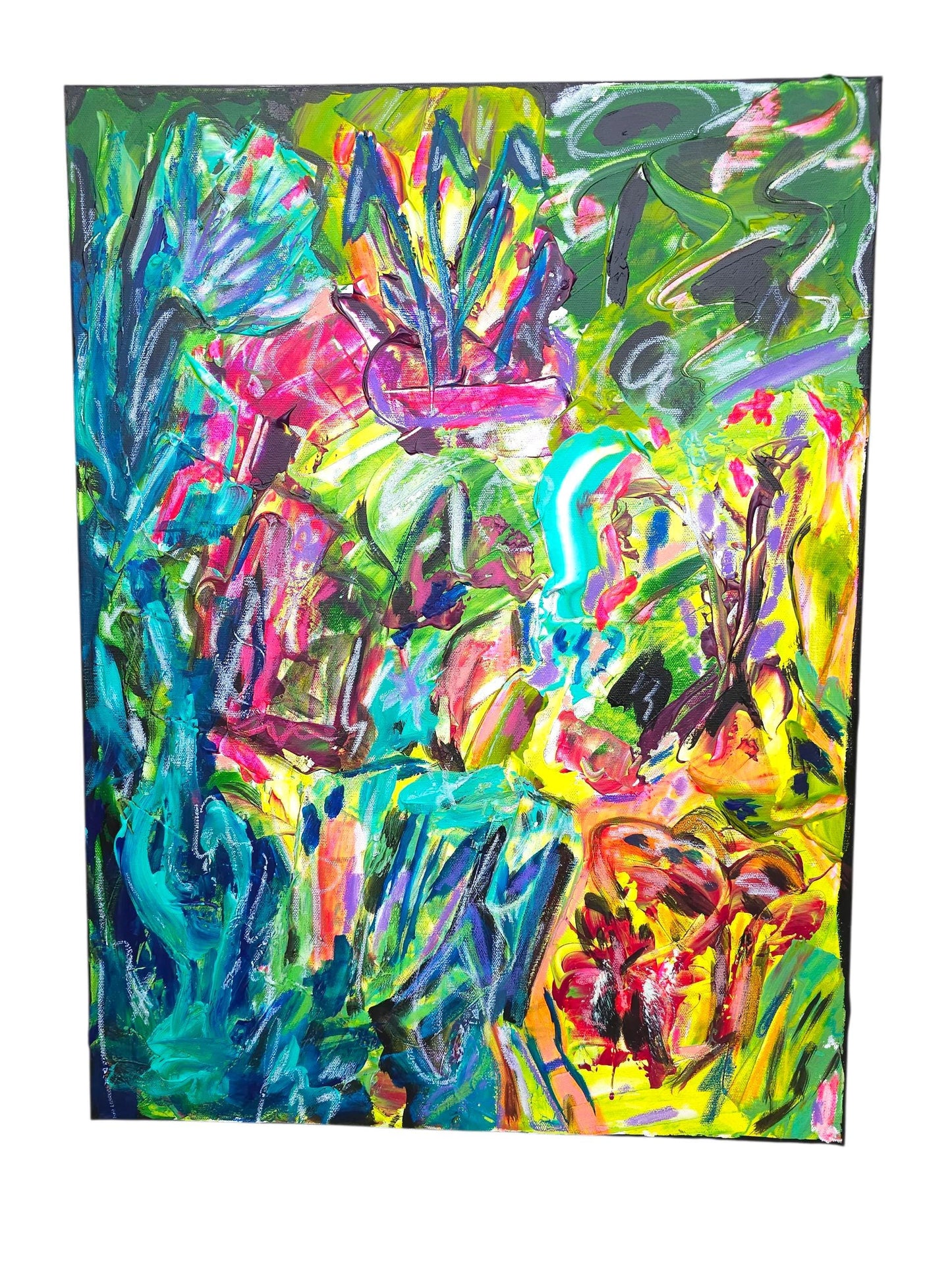 Original Acrylic Painting on Canvas: Abstract Expressionist Art, 18x24