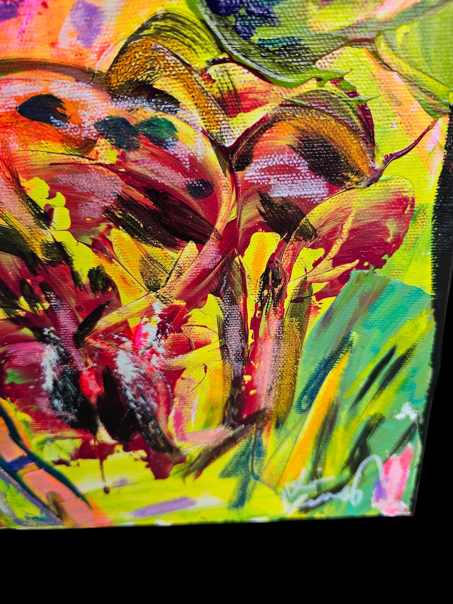 Original Acrylic Painting on Canvas: Abstract Expressionist Art, 18x24