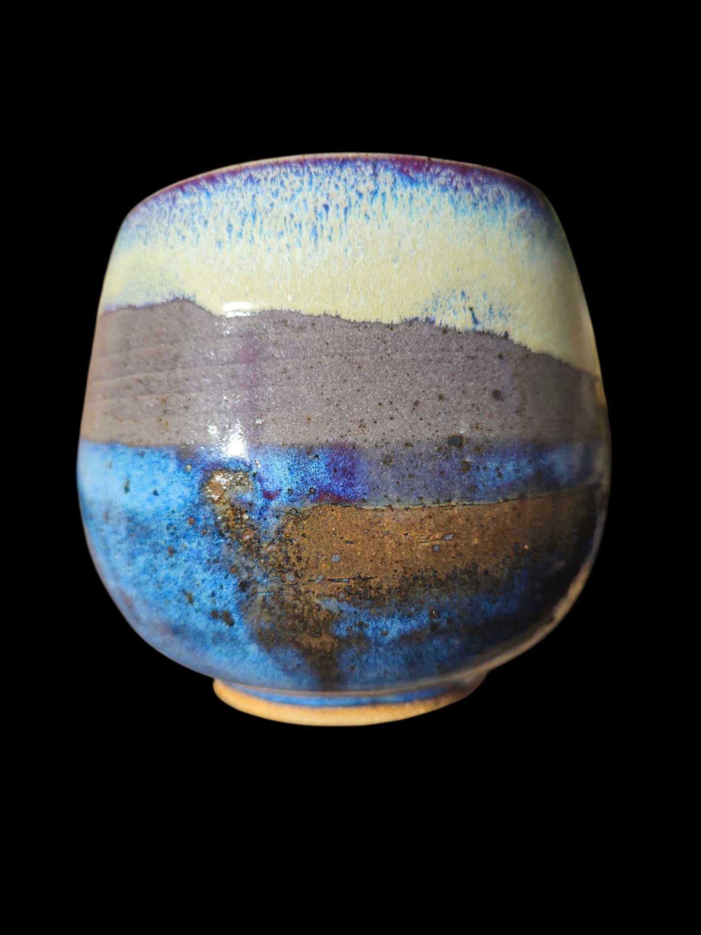 Handmade Ceramic Sculptural Vase Vessel Beachy Ocean Art Pottery, Signed footed