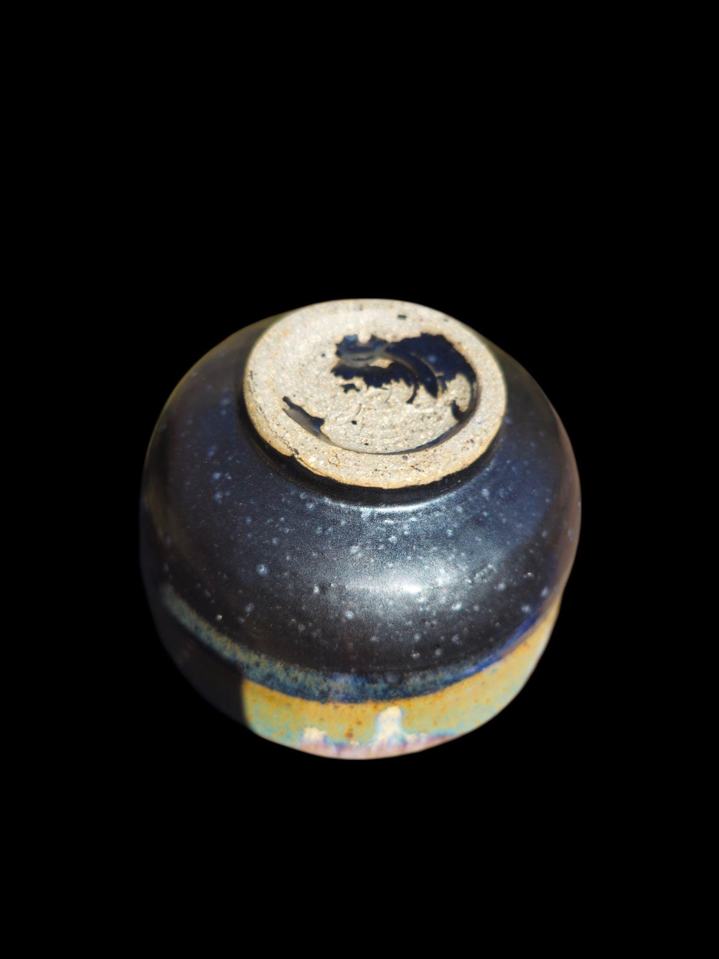 Yohen Yeti Chawan: Handmade Ceramic Matcha Tea Bowl, Abstract Landscape