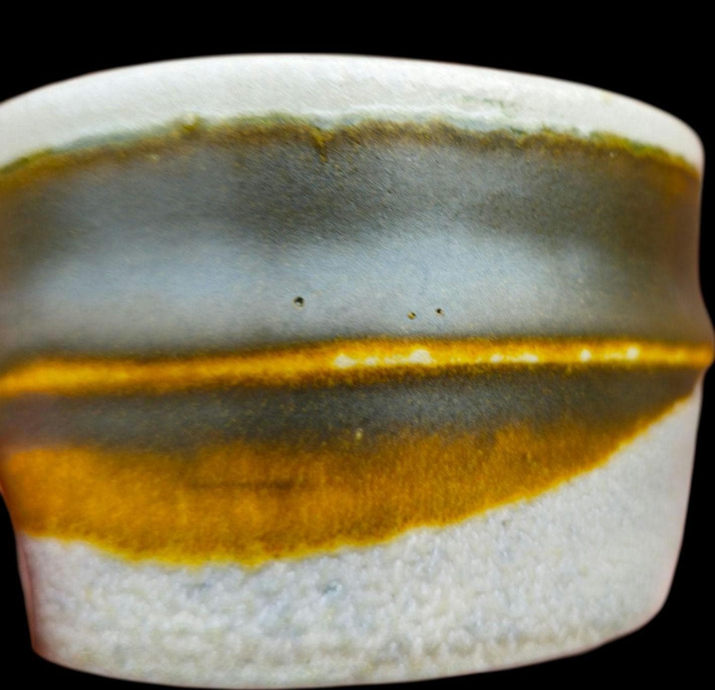 Handmade Soda Fired Chawan Tea Bowl – Stamped Stoneware, Japanese Inspired